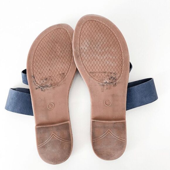 Seven 7 Womens Flat Ring Toe Slip On Maldives Sandals Blue Size 10 - Picture 4 of 6